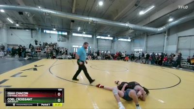 138 lbs Cons. Round 4 - Coel Croissant, University vs Isiah Chacon, Cheyenne Mountain