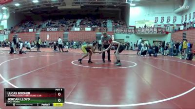 138 lbs Cons. Round 2 - Lucas Booher, Jennings County Wrestling Club vs Jordan Lloyd, Unattached