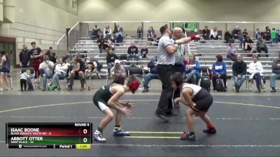 75 lbs Round 5 (6 Team) - Abbott Otter, SWAT Black vs Isaac Boone, Black Knights Youth WC