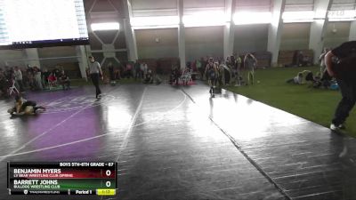 67 lbs Cons. Round 3 - Benjamin Myers, LV Bear Wrestling Club (Spring vs Barrett Johns, Bulldog Wrestling Club