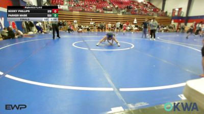 73 lbs Final - Bodey Phillips, Bristow Elementary Wrestling Club vs Parker Mabe, Vian Wrestling Club