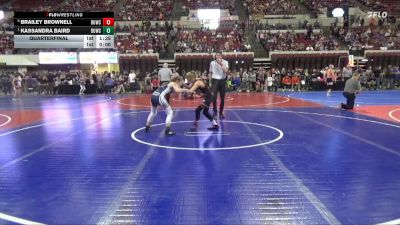 98 lbs Quarterfinal - Kassandra Baird, East Helena Outlaws vs Brailey Brownell, Manhattan