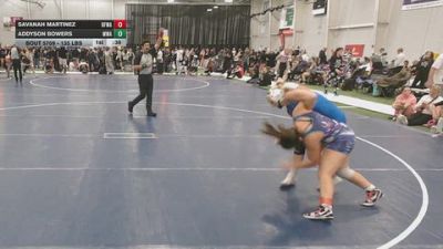 135 lbs Cons. Sub-rd Of 16 - Savanah Martinez, Black Fox Wrestling Academy vs Addyson Bowers, Moen Wrestling Academy