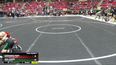 46 lbs Cons. Round 5 - Leonardo Pena, Ridge Wrestling Club vs Reid Baker, TEAM CENTRAL