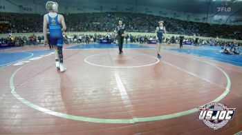 100 lbs Round Of 16 - Anderson Toumbs, Marlow Outlaws vs Declan Keller, Dodge City Wrestling Academy