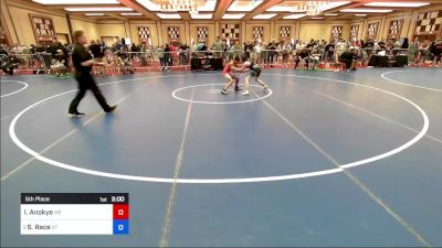 92 lbs 5th Place - Isaak Anokye, Me vs Sylas Race, Vt