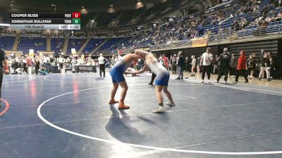 212 lbs 7th Place - Cooper Bliss, Port Allegany vs Johnathan Sullivan, Youngsville