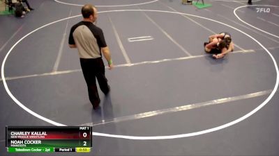 130 lbs Cons. Round 1 - Charley Kallal, New Prague Wrestling vs Noah Cocker, Minnesota