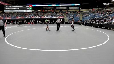 157 lbs Champ. Round 2 - 15 Christian Arberry, Marian vs 2 Fabian Padilla, Life