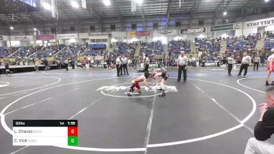 90 lbs Quarterfinal - Lucas Chavez, Rocky Ford vs Cody Vick, Gunnison Middle School