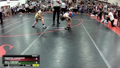 75 lbs Round 2 - Nico Corrado, Columbia Wrestling Club vs Trenton Hagenhoff, JC Youth Wrestling Club