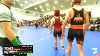 150 lbs Champ. Round 2 - Toby Lucas, Huntington Beach High School vs Alec Avedissian, Harvard Westlake