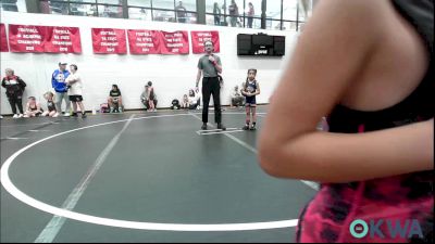 43-46 lbs Quarterfinal - Robyn Dunn, Ponca City Wildcat Wrestling vs Raygen Bryant, Prime Wrestling