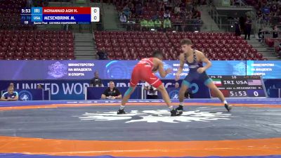 70 kg Quarterfinal - MItchel Mesenbrink, USA vs Hossein Mohammad Aghaei, IRI