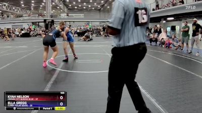 165 lbs Round 3 (8 Team) - Kyah Nelson, Crown City Queens Blue vs Ella Gregg, Curby Polar Bears