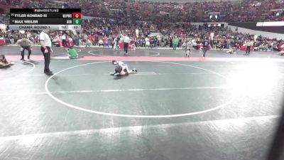66 lbs Champ. Round 1 - Tyler Konrad Iii, Wilmot Jr. Panthers Wrestling Club vs Max Weiler, Auburndale