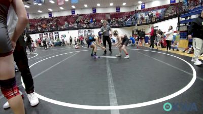 100 lbs Quarterfinal - Max Perry, Cowboy Wrestling vs Ryatt Rodden, Harrah Little League Wrestling