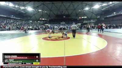 125 lbs Quarterfinal - Olivia Engel, Thunder Mountain Wrestling Club vs Lily Feist, Bear Claw Wrestling Club