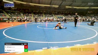 43 lbs Consi Of 4 - Rush Wilson, Barnsdall Youth Wrestling vs Rourke Walker, Top Notch Wrestling Club