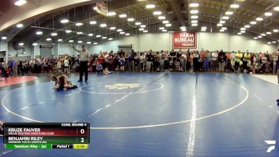 70 lbs Cons. Round 4 - Kruze Fauver, Willie Walters Wrestling Club vs Benjamin Riley, Warrior Youth Wrestling