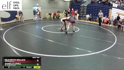 155 lbs. Cons. Round 2 - Danielle Lovell, St. Charles West vs Deja`nette Wallace, Jefferson City