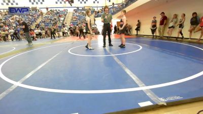 100-105 lbs Rr Rnd 2 - Jace Garrison, Verdigris Youth Wrestling vs Maddie Burkhart, Tulsa Blue T Panthers