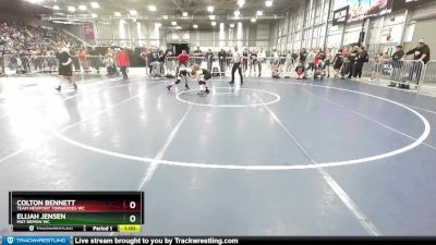 80 lbs Champ. Round 1 - Elijah Jensen, Mat Demon WC vs Colton Bennett, Team Newport Tornadoes WC