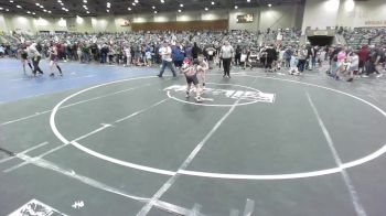 100 lbs Quarterfinal - Levi Biddle, Lassen Wrestling Association vs Weston Dyck, Small Town Grims