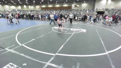 100 lbs Quarterfinal - Levi Biddle, Lassen Wrestling Association vs Weston Dyck, Small Town Grims