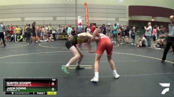 130 lbs Quarterfinals (8 Team) - Quinten Schoeff, Indiana Outlaws Black vs Jason Downs, Mi Pitbulls