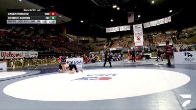 Cadet Boys Lower - 138 lbs Champ. Round 3 - Caden Hibbard, Vacaville High School Wrestling vs Dominic Andrini, Peninsula Wrestling Club