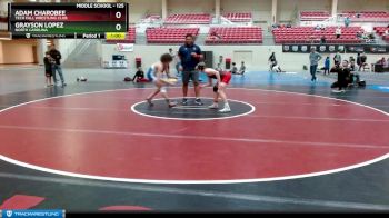 125 lbs Cons. Semi - Grayson Lopez, North Carolina vs Adam Charobee, Tech Fall Wrestling Club