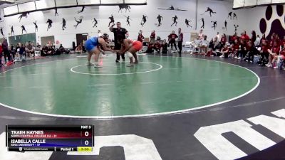 207 lbs Round 6 (16 Team) - Isabella Calle, King University vs Traeh Haynes, North Central College (A)