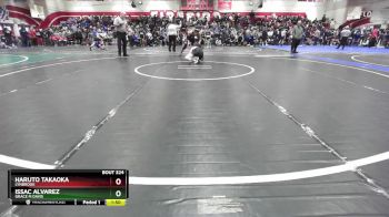 120 lbs Quarterfinal - Haruto Takaoka, Lynbrook vs Issac Alvarez, Grace M Davis