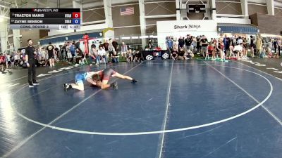 100 lbs Cons. Round 3 - Traeton Manis, Utah vs Zayne Benson, Colorado