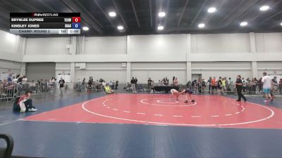 69-75 lbs Champ. Round 3 - Brynlee Dupree, The Chicken Coop Wrestling Club vs Kinsley Jones, South Georgia Athletic Club