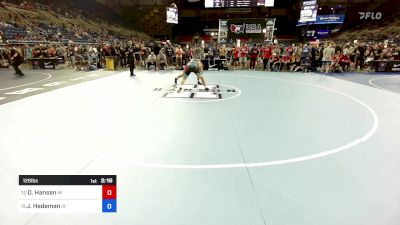 126 lbs Cons 16 #1 - Drew Hansen, MI vs Jace Hedeman, IA