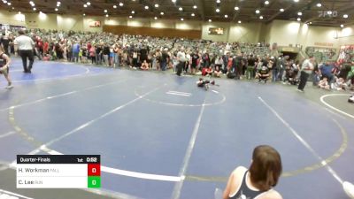 46 lbs Quarterfinal - Harleigh Workman, Fallon Outlaws WC vs Carson Lee, Run To Danger