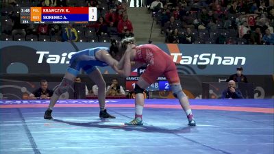 55 kg Semifinal - Katarzyna Krawczyk, POL vs Aleksandra Skirenko, RUS