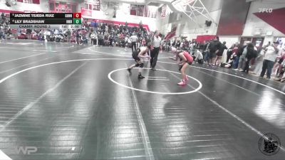 110 lbs Champ. Round 2 - Jazmine Tejeda Ruiz, Gunn vs Lily Bradshaw, Half Moon Bay