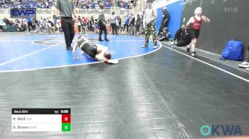 52 lbs Semifinal - Rawley Wolf, Cowboy Wrestling Club vs Gunner Brown, Duncan Demon Wrestling