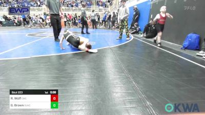 52 lbs Semifinal - Rawley Wolf, Cowboy Wrestling Club vs Gunner Brown, Duncan Demon Wrestling