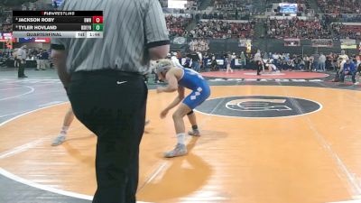 AA - 118 lbs Quarterfinal - Tyler Hovland, Billings Skyview vs Jackson Roby, Billings West