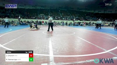 180 lbs Consolation - Jayden Church, Skiatook Bulldog Wrestling vs Riley Samarripa, Harrah Little League Wrestling