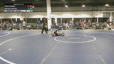 85 lbs Quarterfinal - Noah Ferrer, NJ vs Beckett Moyer, IA