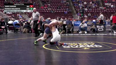 139 lbs Quarterfinal - Tahir Parkins, Nazareth vs Patrick Woloshyn, Council Rock South