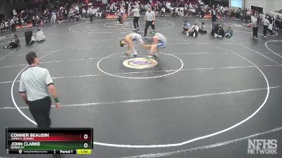 5A 138 lbs Quarterfinal - Conner Beaudin, James F. Byrnes vs John Clarke, Berkeley