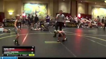 52 lbs Round 4 (6 Team) - Xavier Cheevers, Mid MO Vikings vs Karli Grass, Ares WC
