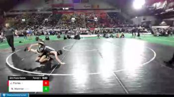 5A 106 lbs 5th Place Match - Noyd Monroe, Kuna vs Junior Flores, Centennial