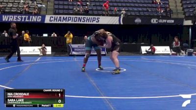 191 lbs Champ. Round 2 - Sara Lake, Lindenwood University vs Nia Crosdale, King University